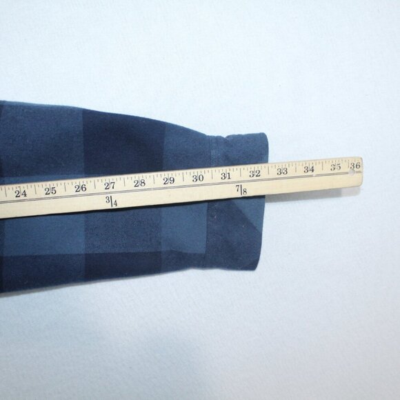 Hurley Men Black and Blue Flannel Jacket Long Sleeve Size 2XL Missing Buttons - Picture 7 of 10